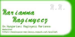 marianna maginyecz business card